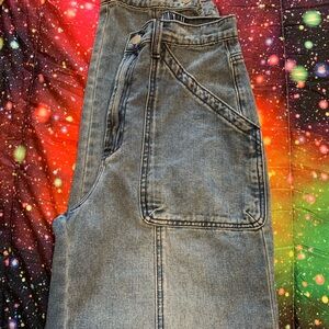 Elan Medium Blue Denim Elastic Waist Shorts